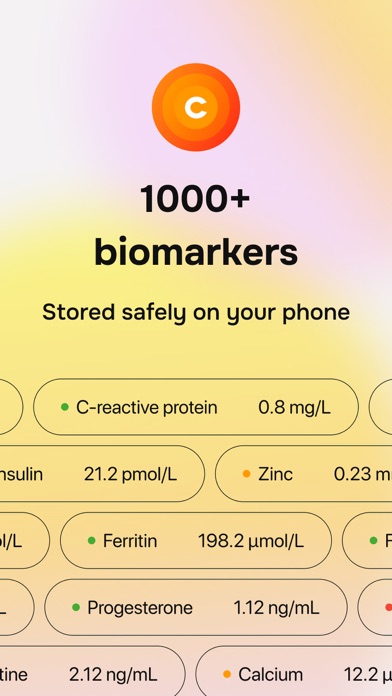 Carrot Care: Bloodwork Tracker Screenshot