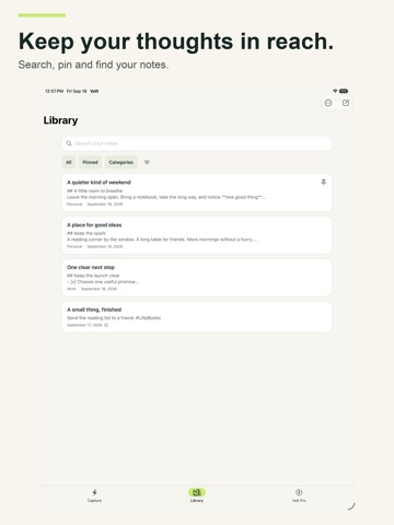 Volt: Quick Notes & Fast Jot iPad screenshot