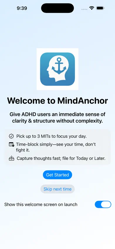 MindAnchor - ADHD Planner screenshot 1