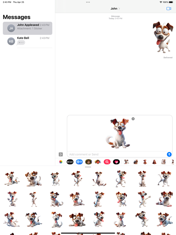 Screenshot #5 pour Goofy Jack Russell Stickers