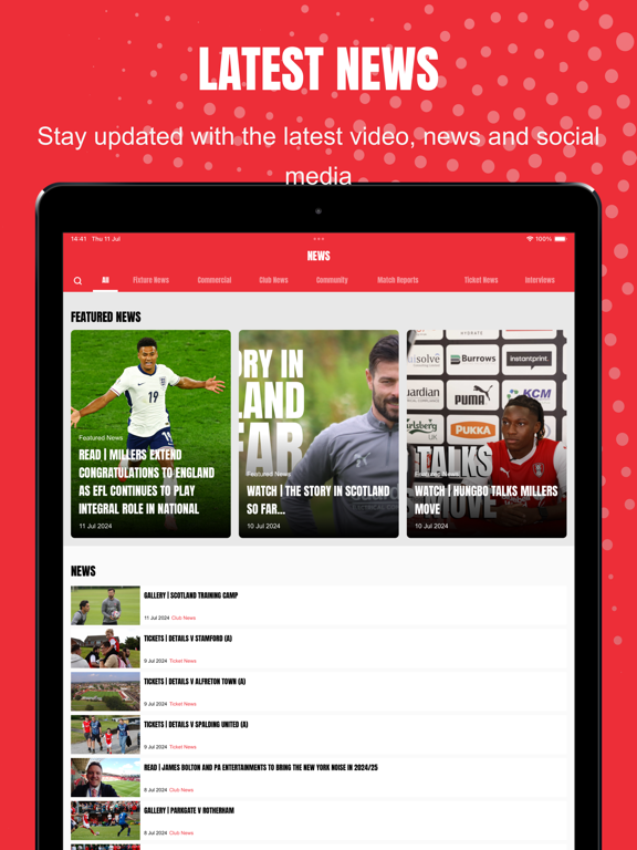 Rotherham United FC iPad screenshot 3 - Sports app