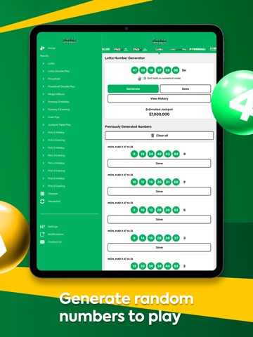 Florida Lotto Results iPad screenshot