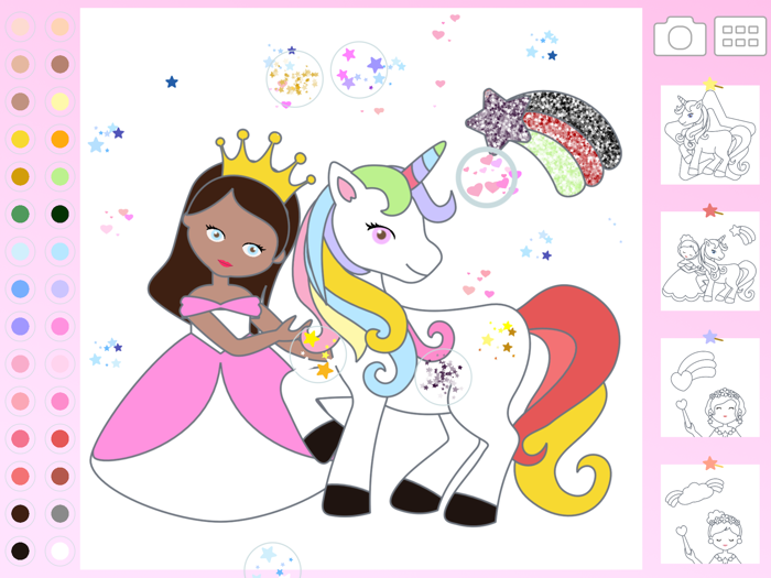 プリンセスドリームぬりえ