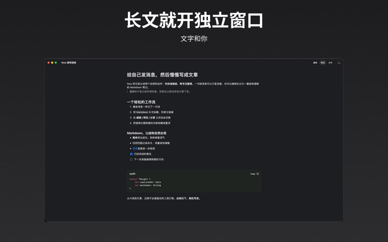 Now - 随记写作 screenshot