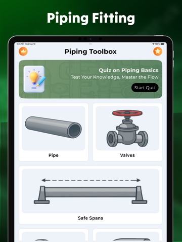 Pipe Fitting & ASME Toolbox iPad screenshot
