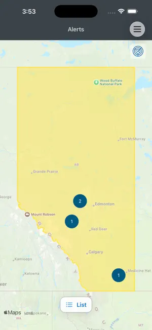Alberta Emergency Alert screenshot 4