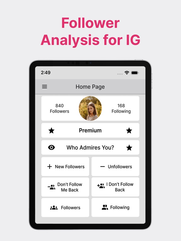 Unfollow Tracker Ins Reports iPad screenshot 4 - Social Networking app