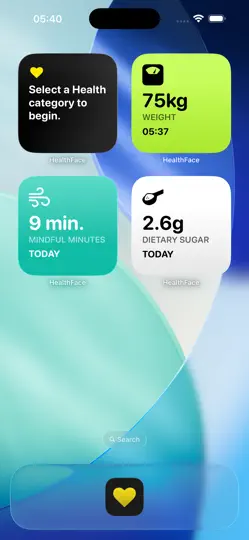 Captura de pantalla de HealthFace en iPhone 2