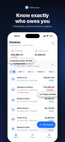 PDF Invoicer: Invoice Maker Screenshot 1 of 5