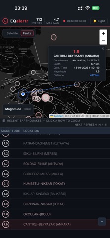 EQAlertr - Deprem Takibi screenshot