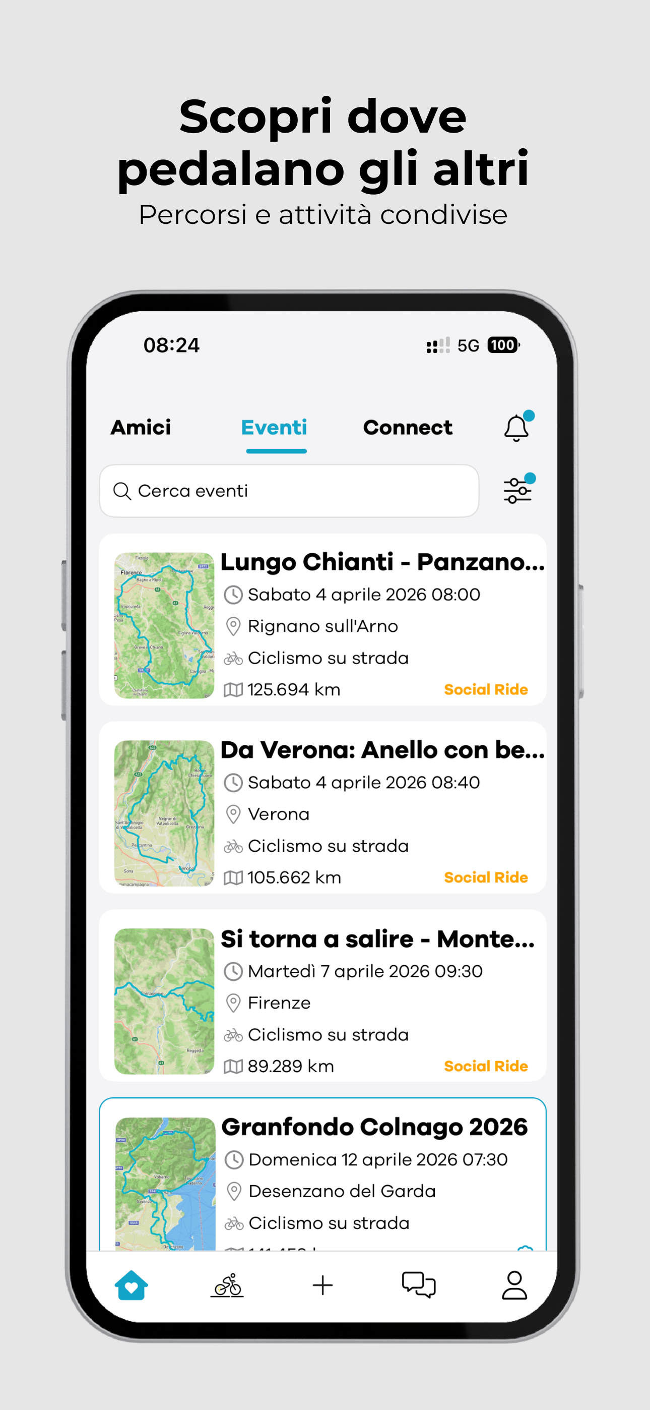 Chetibra: Eventi e GPS bici