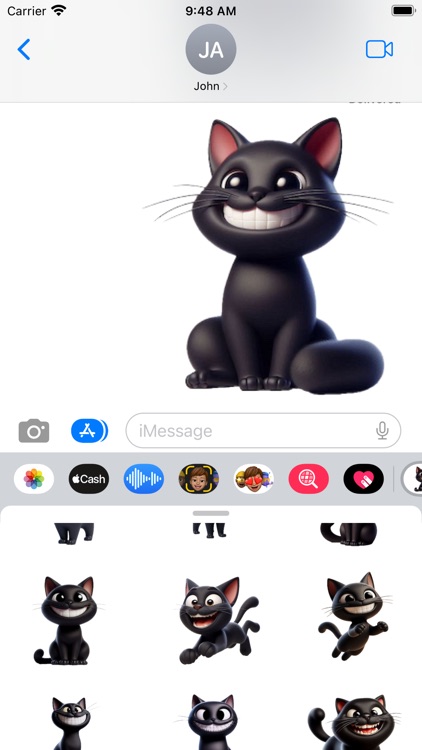 Happy Black Cat Stickers screenshot-4