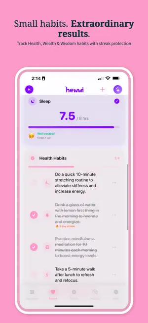 Hewwi: Healthy Wealthy Wise screenshot 4