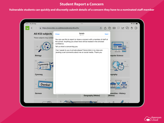 classroom.cloud Student iPad screenshot