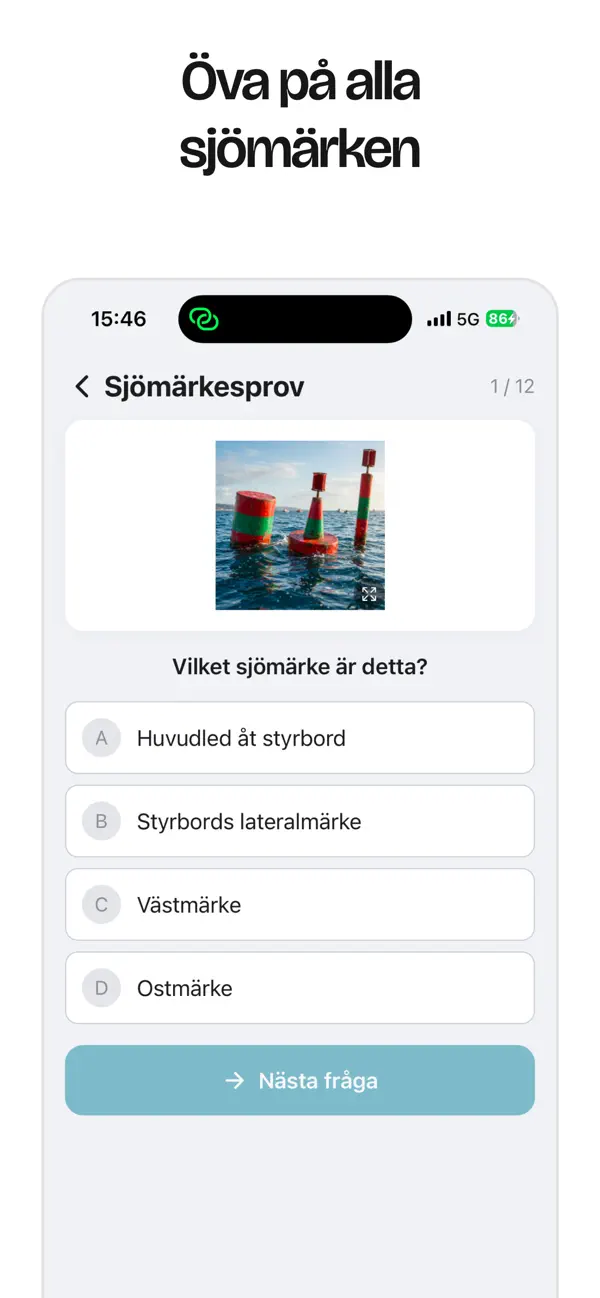 Screenshot #1 pour MinFörarintyg – Båt Teoriprov