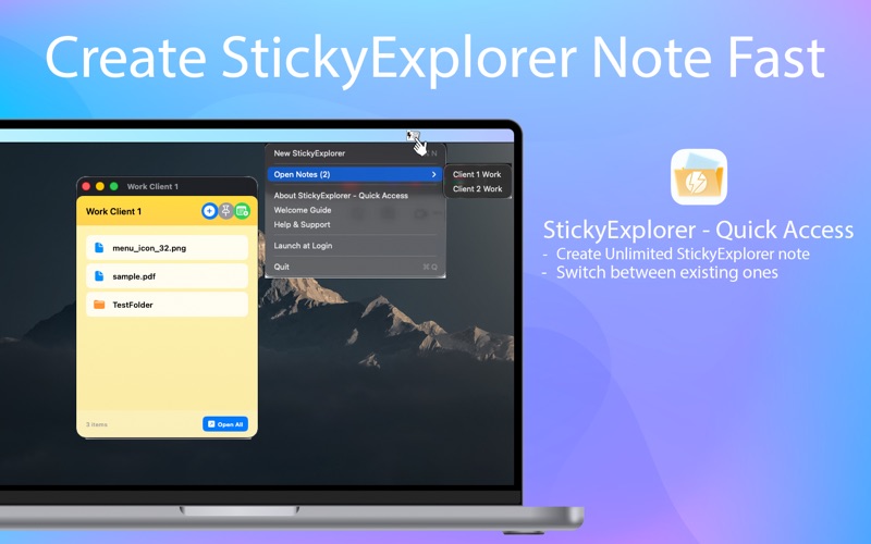 StickyExplorer - Quick Access app screenshot 3