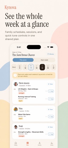 Kynova AI Family Fitness iPhone screenshot
