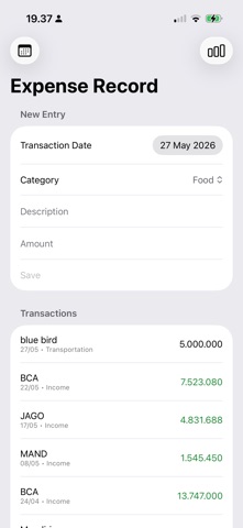 ExpenseRecord screenshot