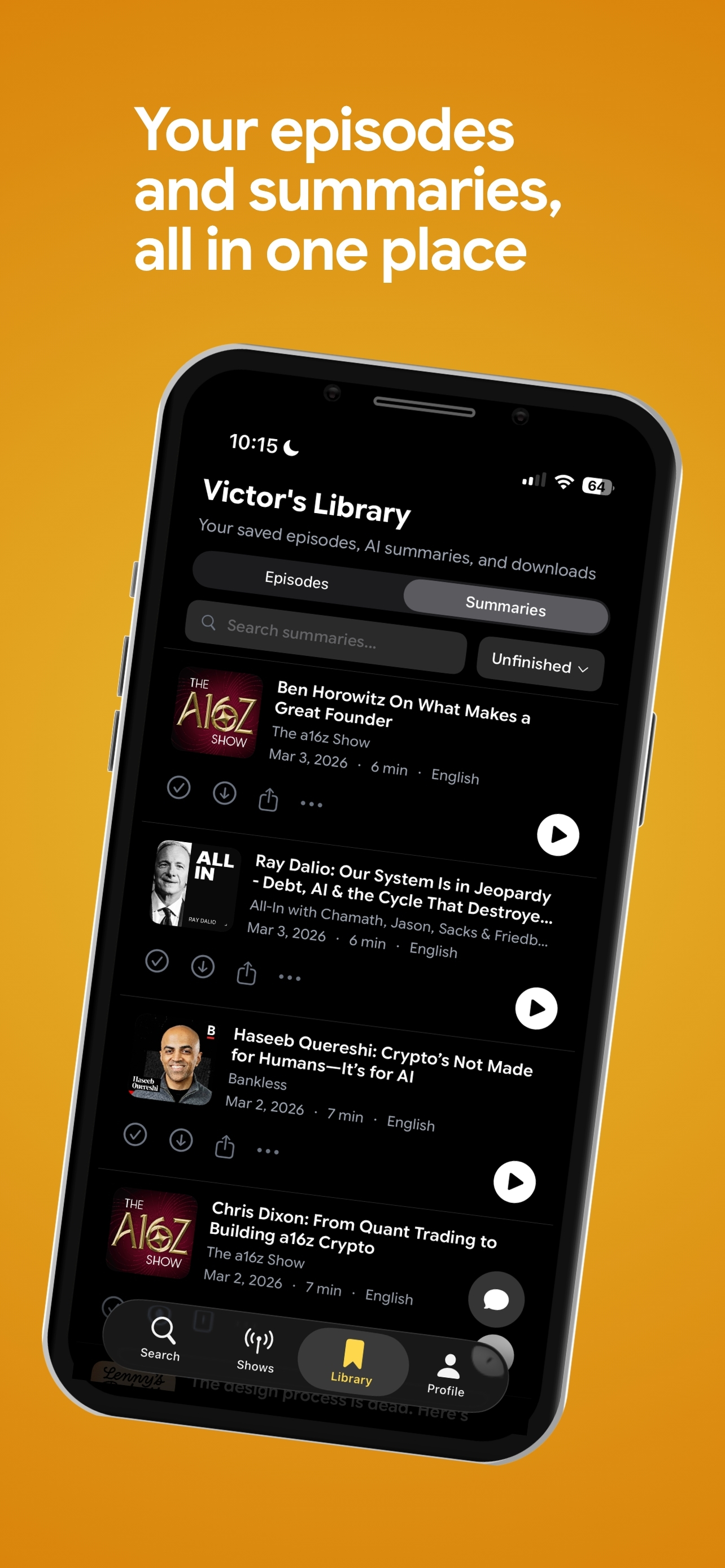 PodBrief: AI Podcast Summaries