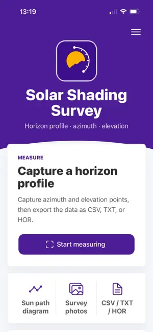 Solar Shading Survey screenshot 1