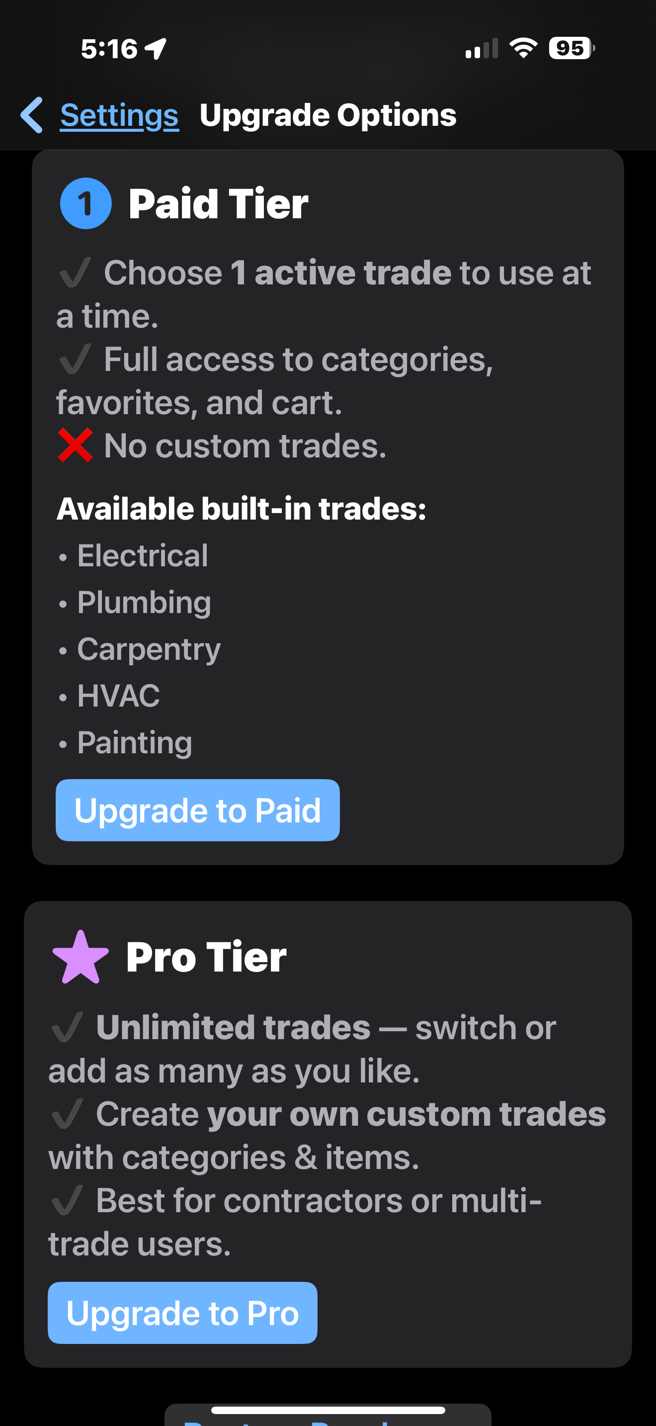 Construction Trades Ordering screenshot 10