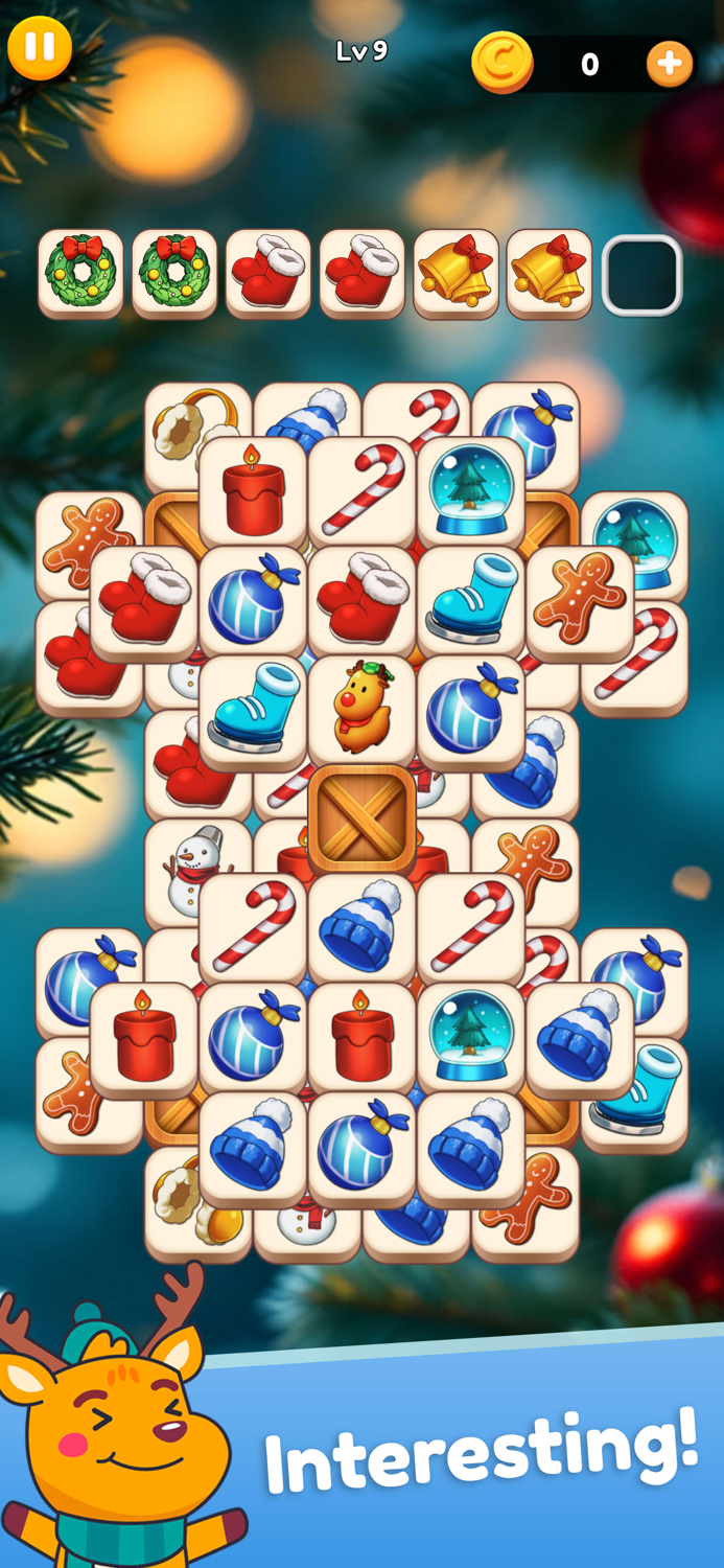 Christmas Mahjong Tiles Clear