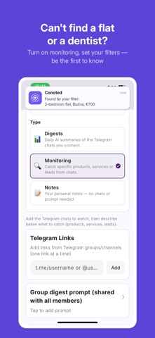 Conoted: Telegram Chat Search Screenshot 2 of 6