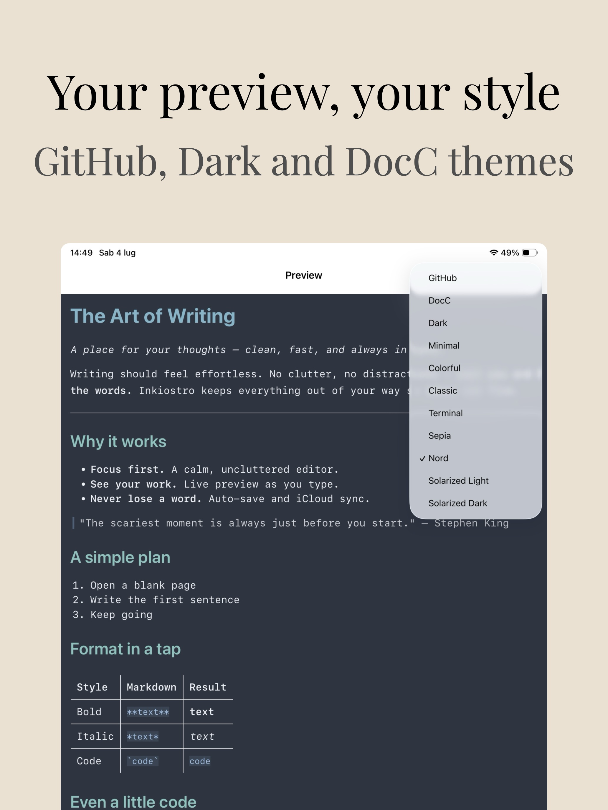 Inkiostro: Markdown Editor screenshot 15