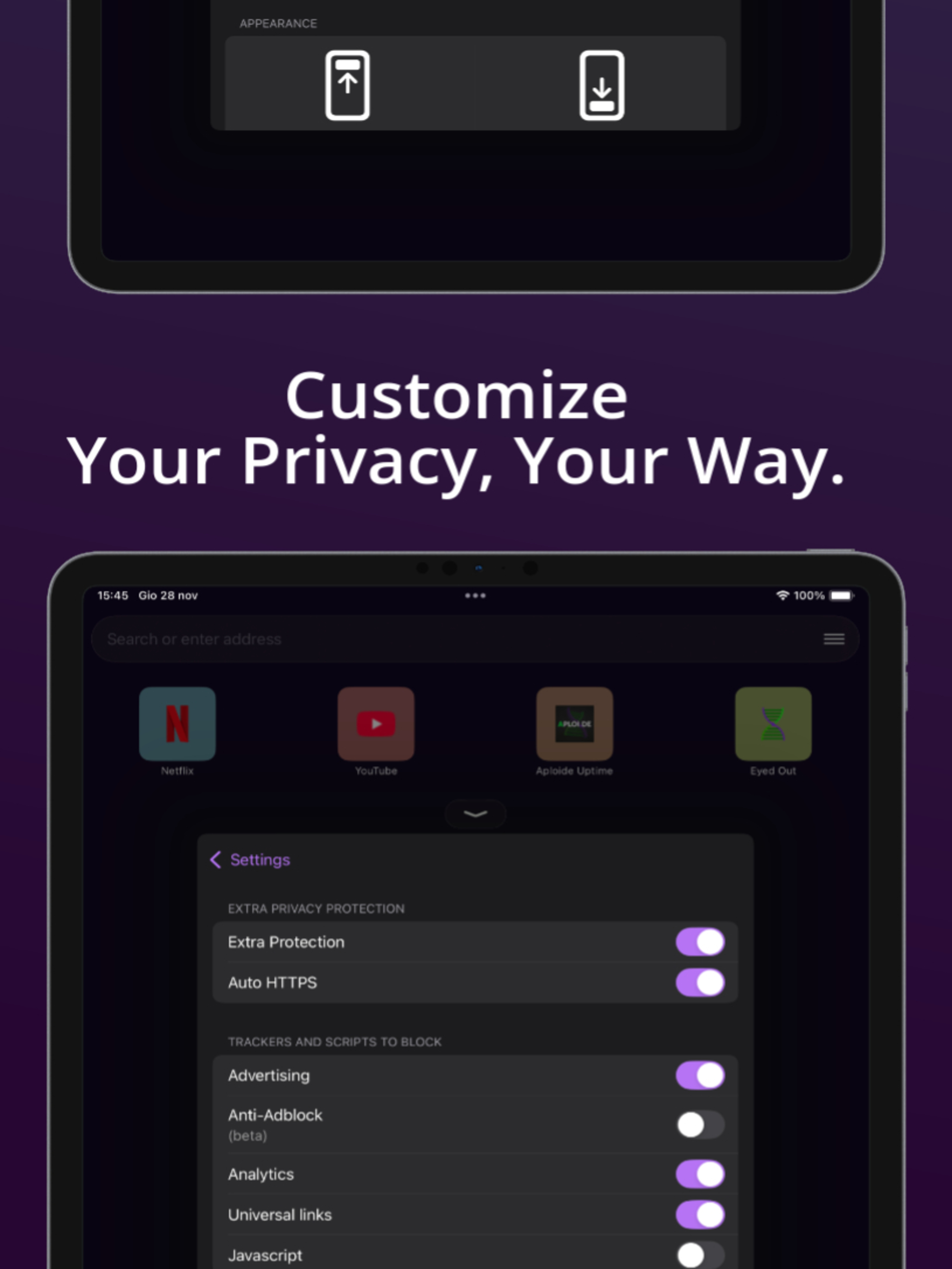 Eyed Out - Private web Browser