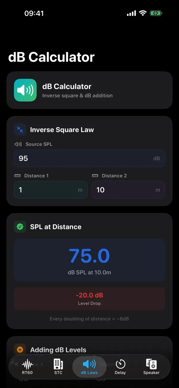 Screenshot #3 pour AcoustiCalc Pro