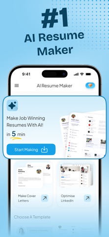 AI Resume Builder - CV Maker+ iPhone screenshot