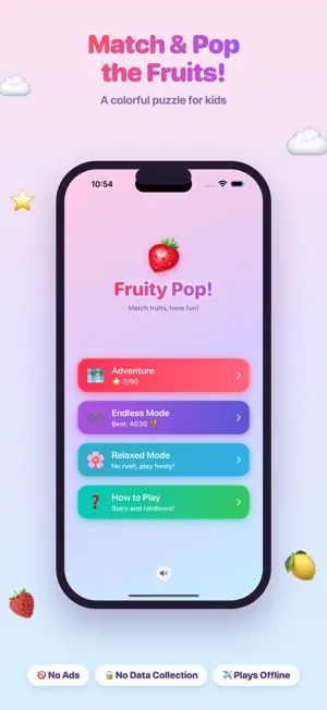 Fruity Pop! Kids Match 3 screenshot 1