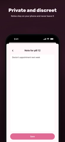 Lady Pill Reminder iPhone screenshot