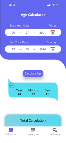 Age Calculator - Extra Pro Screenshot 1 of 5
