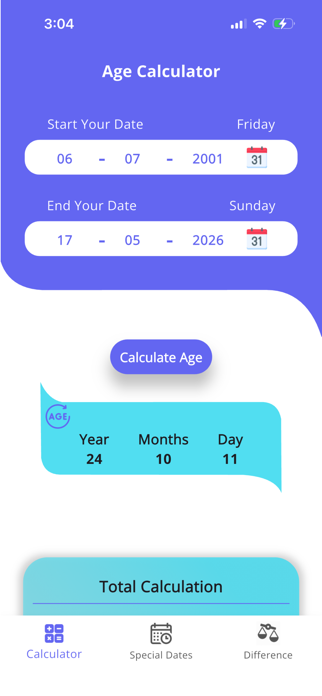 Age Calculator - Extra Pro Screenshot 1 of 5
