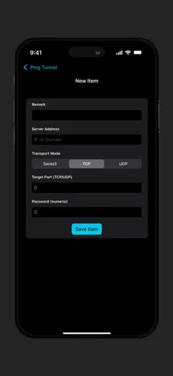 Screenshot von Ping Tunnel : VPN Over ICMP auf dem iPhone 3