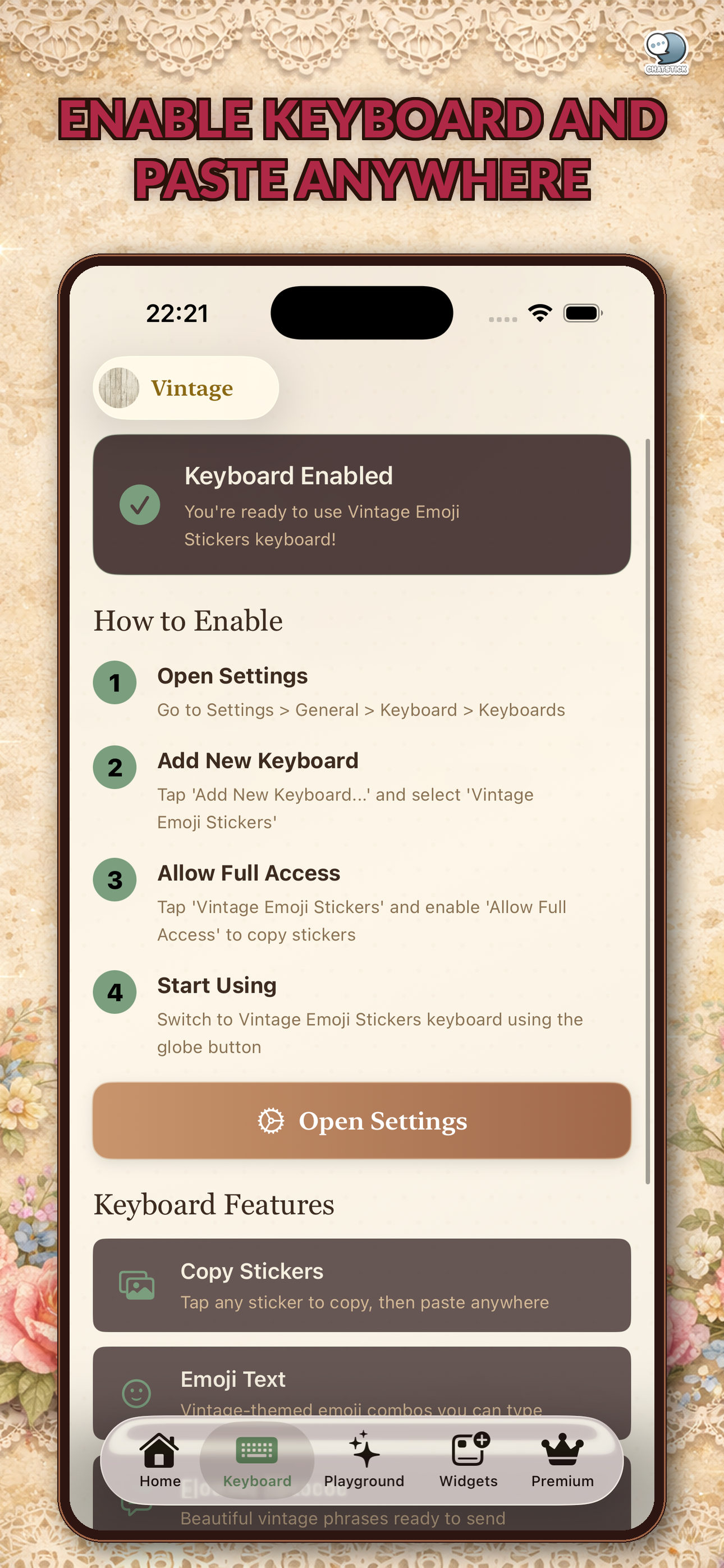 Vintage Emoji Stickers by CS screenshot 5