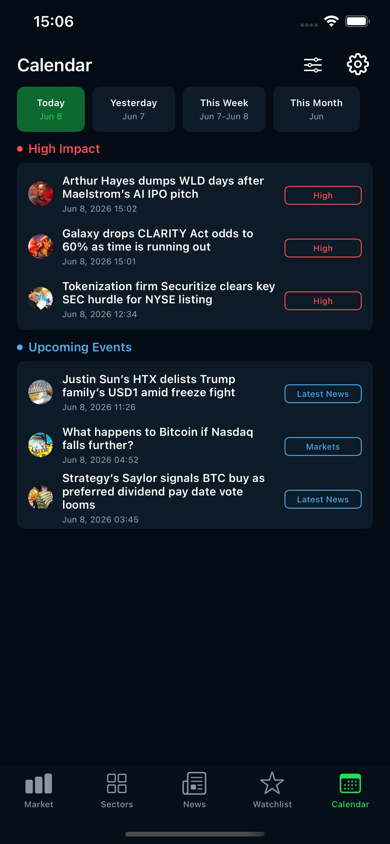 CryptexRadar - Crypto Topics screenshot 5