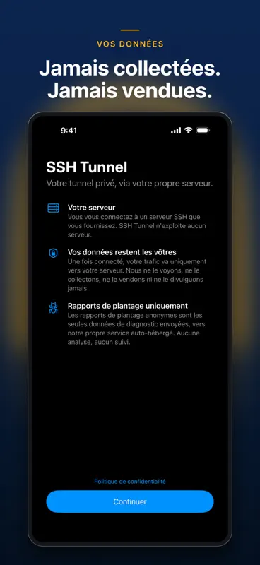 SSH Tunnel : VPN, proxy SOCKS5 screenshot 8 of 8