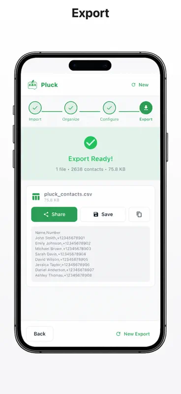 Pluck Contacts screenshot 4 of 4