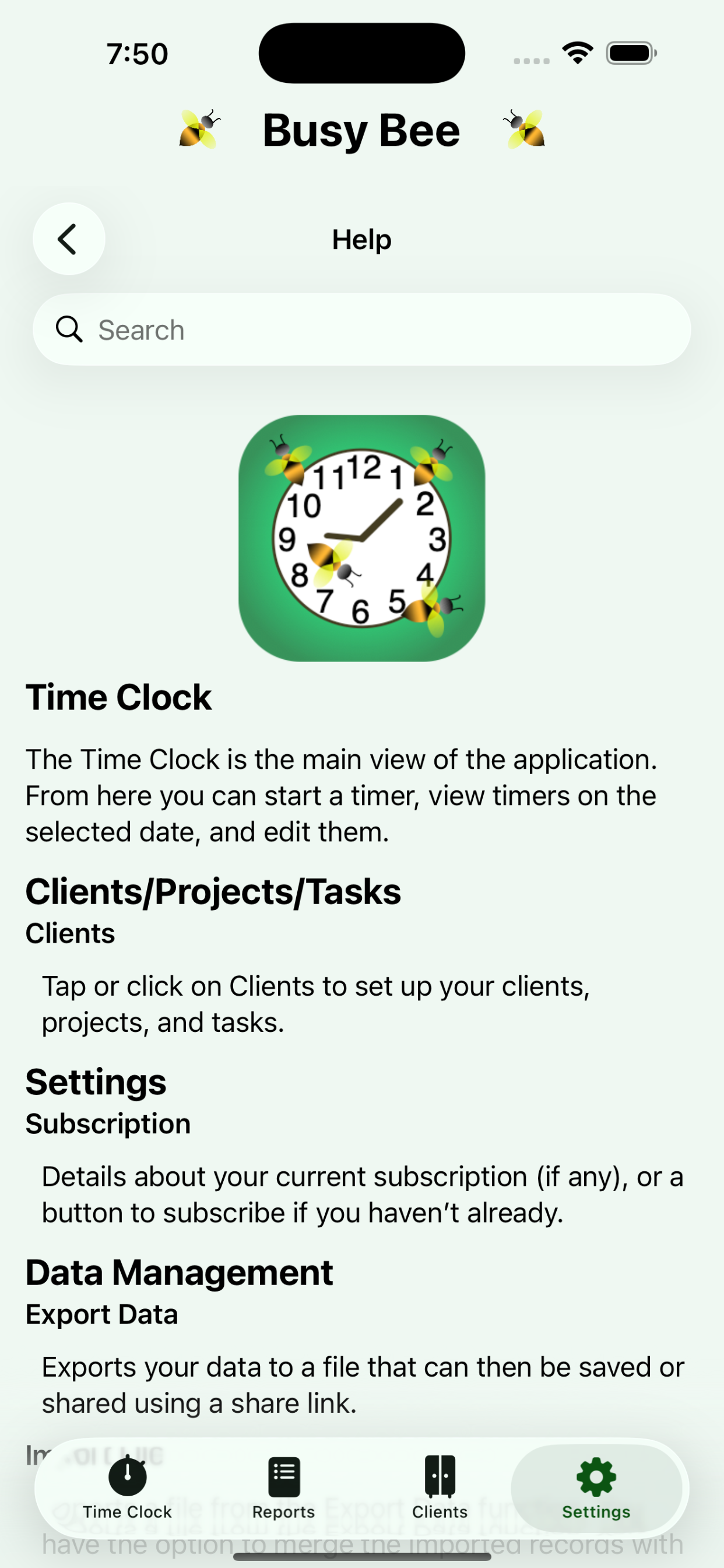 Busy Bee Time Tracker