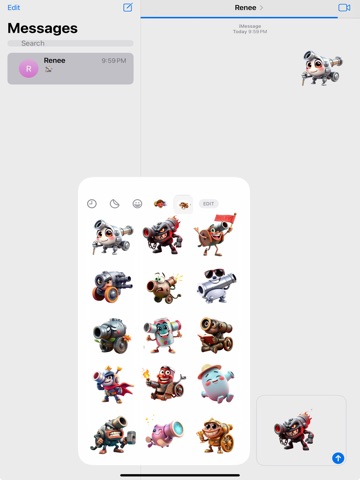 Blasting Cannon Stickers iPad screenshot