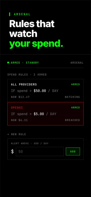 TKN: AI API Cost Firewall screenshot 3
