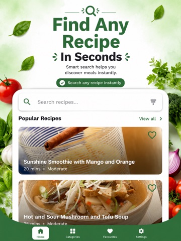 Vegetarian Recipes & Meal Box iPad screenshot