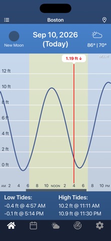 Tide Charts app screenshot