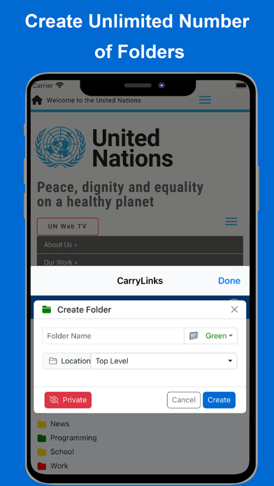 CarryLinks Screenshot