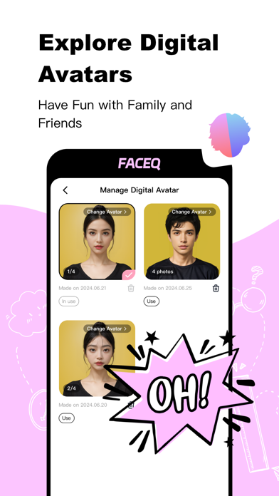 FaceQ-AI Face Swap Screenshot