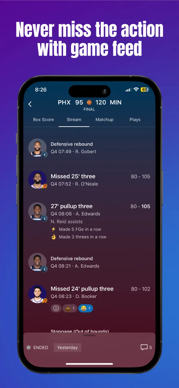 Screenshot #2 pour ClutchPoints - NBA, NFL, MLB