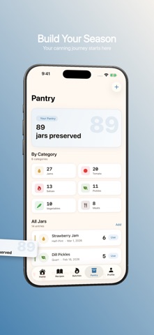 Canning & Pantry Log - Jarred iPhone screenshot
