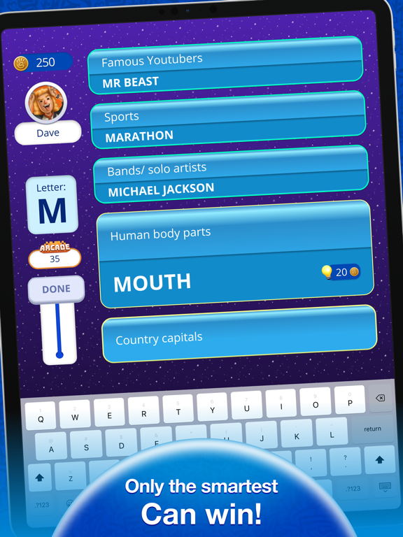 Stop 2 - Word Trivia Game iPad screenshot 7 - Games app